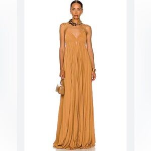 - ALC Arianna Pleated Bronze Maxi Dress. NWOT